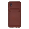 Samsung Galaxy A01 Core Kılıf Kelvin Kartvizitli Silikon - Bordo