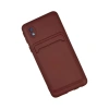Samsung Galaxy A01 Core Kılıf Kelvin Kartvizitli Silikon - Bordo