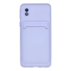 Samsung Galaxy A01 Core Kılıf Kelvin Kartvizitli Silikon - Lila