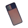 Samsung Galaxy A02s Kılıf Palm Buzlu Kamera Sürgülü Silikon - Lacivert