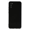 Samsung Galaxy A03s Kılıf Nano İçi Kadife Silikon - Siyah