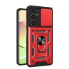 Samsung Galaxy A05s Kılıf Pars Lens Yüzüklü Silikon - Kırmızı