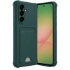 Samsung Galaxy A36 Kılıf Kelvin Kartvizitli Silikon - Koyu Yeşil