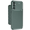 Samsung Galaxy A56 Kılıf Auto Focus Karbon Kapak - Koyu Yeşil