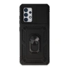 Samsung Galaxy A72 Kılıf Pars Lens Yüzüklü Silikon - Siyah