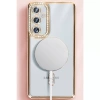 Samsung Galaxy S25 Kılıf Joke Simli Magneticsafe Kılıf - Pembe