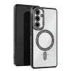Samsung Galaxy S25 Kılıf Joke Simli Magneticsafe Kılıf - Siyah