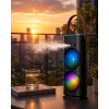 Şarjlı Buharlı Serinletici Fan RGB Işıklı Çift Pervaneli Masa Fanı