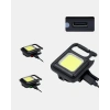 Şarjlı COB LED Anahtarlık Fener – 4 Modlu Manyetik ve Katlanabilir Standlı