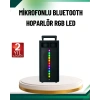Şarjlı Işıklı Bluetooth Hoparlör | USB AUX TF Kart ve Radyo Destekli