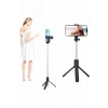 Selfie Çubuğu Tripod Bluetooth Kumandalı Selfie Çubuğu Telefon Tutucu