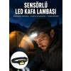Sensörlü Kamp Lambası Ayarlanabilir Kafa Lambası Kafa Bantlı Yeni Nesil