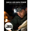 Sensörlü LED Kafa Feneri Şarj Edilebilir Manyetik Eller Serbest Yeni Nesil