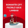 Sevgililer Günü İçin Romantik Çift Figürlü Dekoratif Gece Lambası