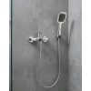 Siyah Duş Seti El Duşu Başlığı Spiral Hortum Dayanıklı Banyo Duş Aksesuarı