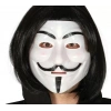 Siyah Renk Takma Kısa Saç ve V For Vendetta Maskesi Anonymous Maskesi