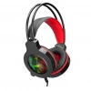 SNOPY SN-GX7 CRAZY Kablolu 3.5mm Jac USB Rainbow Aydınlatma Gaming Mikrofonlu Kulaklık (Siyah)(1923)