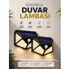 Solar Sensörlü Duvar Lambası Bahçe Lambaso Parlak Beyaz Işık Suya Dayanıklı