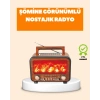 Şömine Alev Işıklı Solar Bluetooth Hoparlör – 7W Güçlü Ses FM Radyo