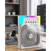 Su Püskürtmeli Mini Klima Fan USB Şarjlı Masaüstü Soğutucu RGB Işıklı