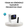 Taşınabilir Akıllı 1080P Projektör – 64GB Hafıza 2GB RAM Full HD Görüntü Kumandalı