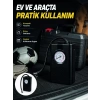 Taşınabilir Araç Hava Pompası Analog Manometreli Lastik Şişirme Pompası