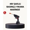 Taşınabilir Basınçlı Yıkama Makinesi – 5m Hortumlu Köpük Şişeli 48V Güçlü