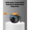 Taşınabilir Bluetooth Hoparlör – RGB Işıklı Güçlü Bas ve 8 Saat Pil Ömrü
