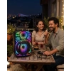 Taşınabilir Bluetooth Speaker Mikrofonlu RGB Işıklı Karaoke Ses Sistemi