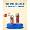 Tip C Şarjlı Dijital Ekranlı Çakmak ve El Feneri