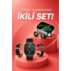 TWS Bluetooth Kulaklık ve Akıllı Saat Uyku Takibi Nabız Ölçer Uzun Pil Ömrü