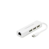 Type-C 3.1 Combo Hub Ethernet 4 Port Beyaz HDX7007