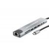 Type-C Combo Hub Hdmi 4K Usb 3.0 Lan Kart Okuyucu 8 Port - Gri HDX7841