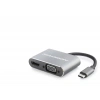 Type-C Combo Hub Hdmi 4K Vga 2 Port Gri HDX7838