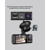 Üç Kameralı Araç DVR Full HD Gece Görüşlü ve 2 inç IPS Ekranlı