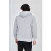 Unisex Tam Fermuarlı Kapşonlu  SweatShirt - Gri