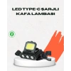 USB Şarjlı Kafa Feneri 800 Lumen Ayarlanabilir COB ve XPE LED