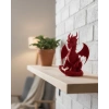 USLUCAN ALIŞVERİŞ 12 cm Kırmızı Ejderha Figürü Koleksiyonluk Dekoratif Biblo