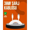 USLUCAN ALIŞVERİŞ 30W Type-C Lightning Hızlı Şarj Kablosu 1.2m iPhone Uyumlu