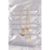 USLUCAN ALIŞVERİŞ 316L Çelik Gold Renk Karışık Mineli Ay Figür Tarot Kolye