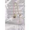 USLUCAN ALIŞVERİŞ 316L Çelik Gold Renk Karışık Mineli El Figür Tarot Kolye