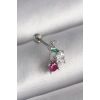 USLUCAN ALIŞVERİŞ 316L Çelik Gümüş Renk Zirkon Taşlı Tragus Piercing