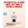 USLUCAN ALIŞVERİŞ 360° Full HD Wi-Fi Akıllı Ampül Kamera Gece Görüşlü