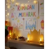 USLUCAN ALIŞVERİŞ 3D Cami Masa Üstü Dekor 2 Pilli LED Mumlu Hediye Set