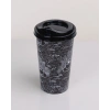 USLUCAN ALIŞVERİŞ 4 Adet Kahve Bardağı Kapaklı Desenli 650ML