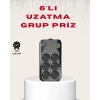 USLUCAN ALIŞVERİŞ 6’lı Grup Priz Termal Korumalı USB Type-C Çoklu Priz 2 Metre Kablo