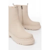 USLUCAN ALIŞVERİŞ 812-2012 Bej Luna Fermuarlı Günlük Kadın Bot