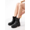 USLUCAN ALIŞVERİŞ 868-2015 Siyah Fermuarlı Günlük Kadın Bot