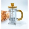 USLUCAN ALIŞVERİŞ Ahşap Detaylı 350 ml Cam French Press