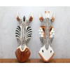 USLUCAN ALIŞVERİŞ Ahşap Duvara Asmalı Maske Zebra